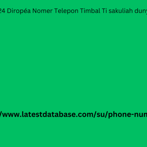 2024 Diropéa Nomer Telepon Timbal Ti sakuliah dunya