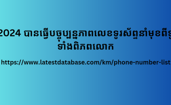 2024 បានធ្វើបច្ចុប្បន្នភាពលេខទូរស័ព្ទនាំមុខពីទូទាំងពិភពលោក