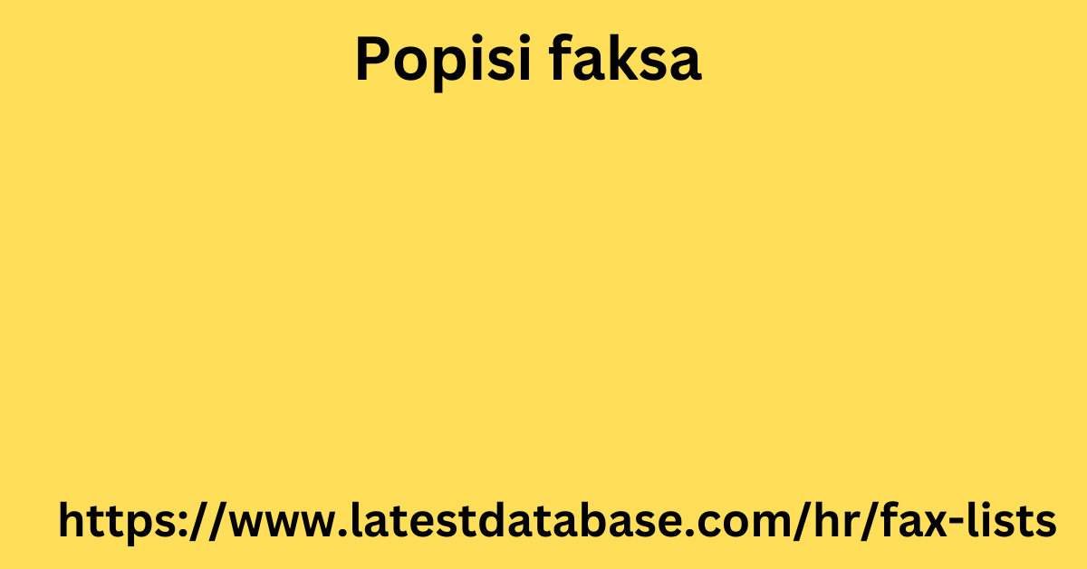 Popisi faksa