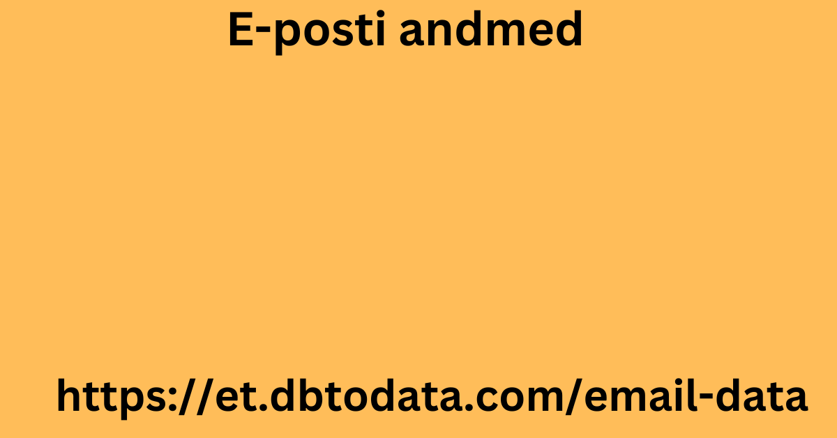 E-posti andmed