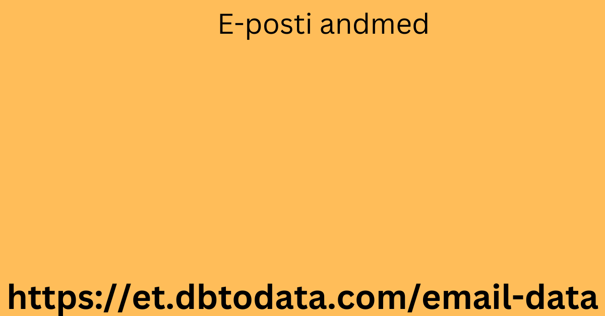 E-posti andmed