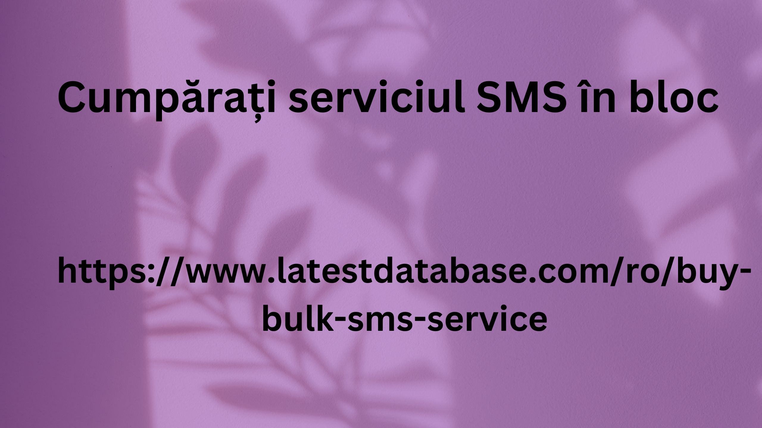 Cumpărați serviciul SMS în bloc 