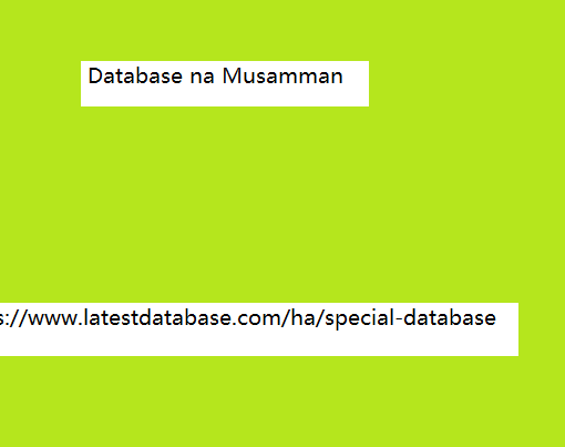 Database na Musamman