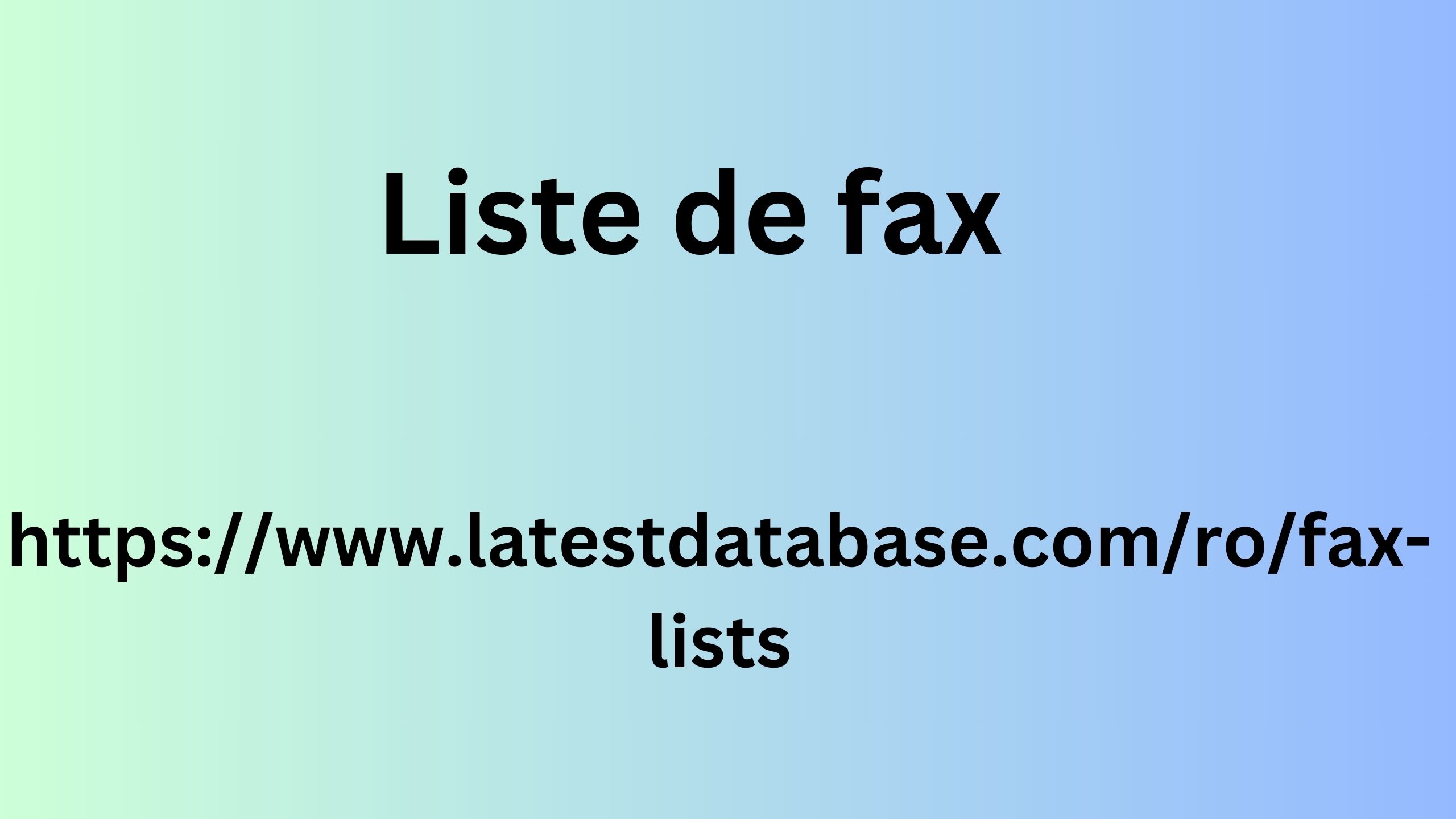 Liste de fax 