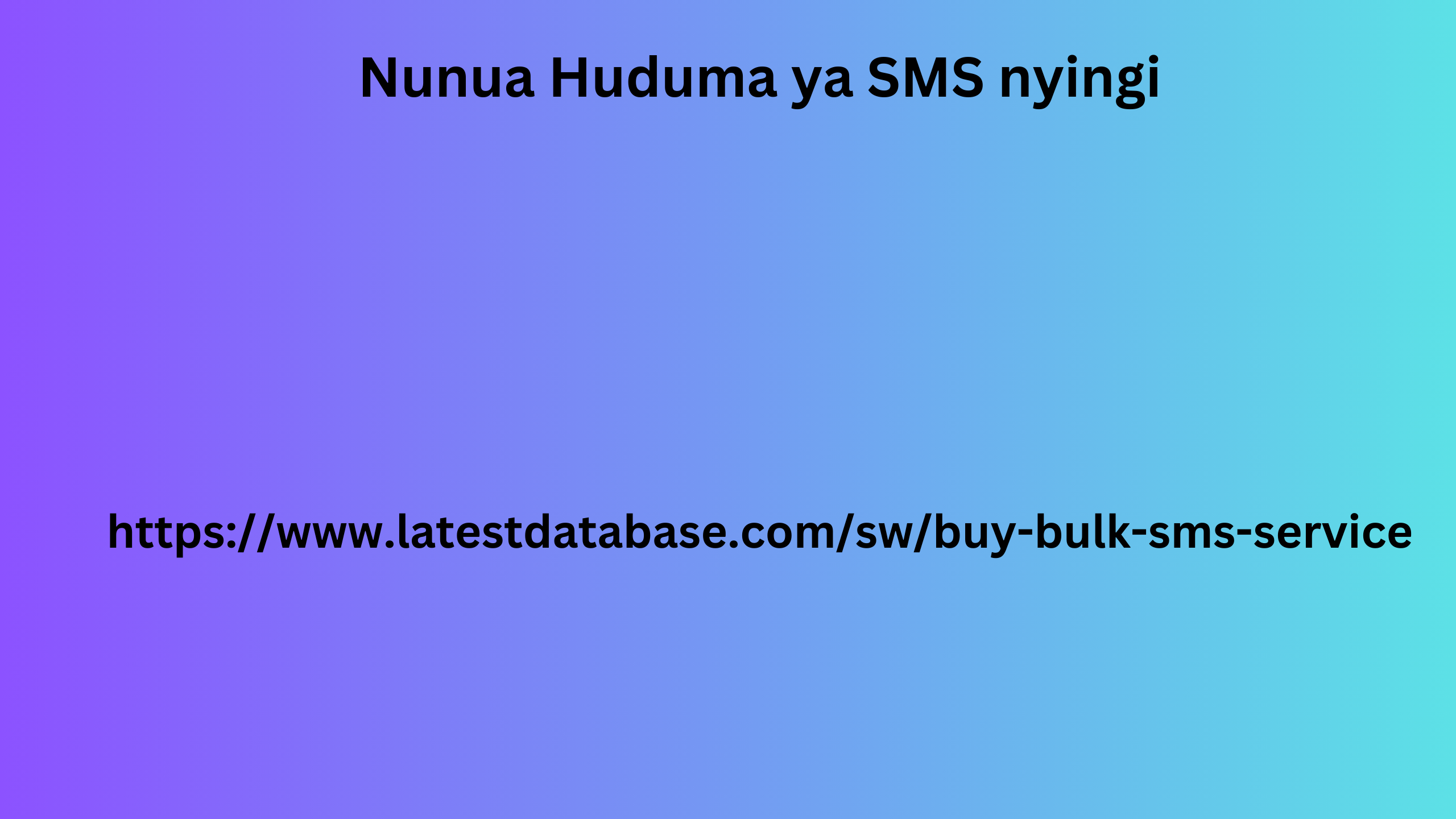 Nunua Huduma ya SMS nyingi