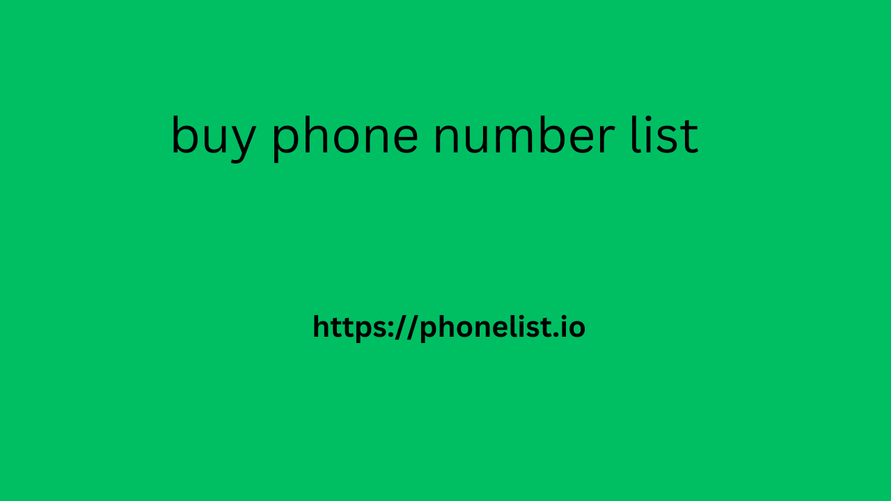 buy phone number list