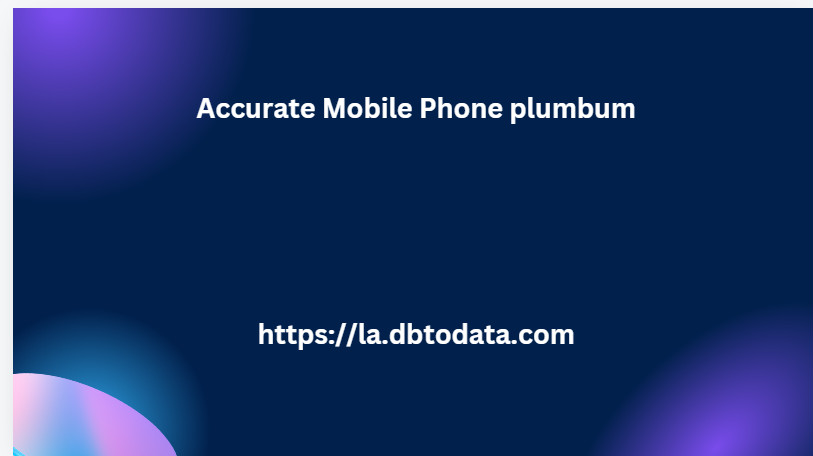 Accurate Mobile Phone plumbum