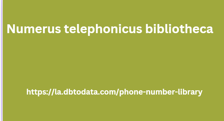 Numerus telephonicus bibliotheca