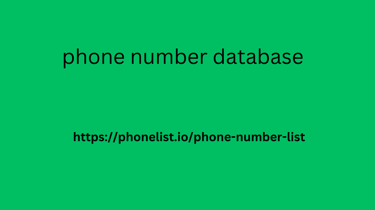 phone number database