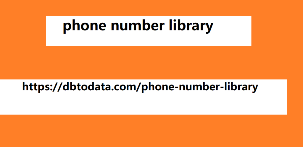 phone number library
