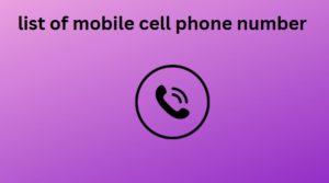 list of mobile cell phone number