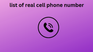 list of real cell phone number