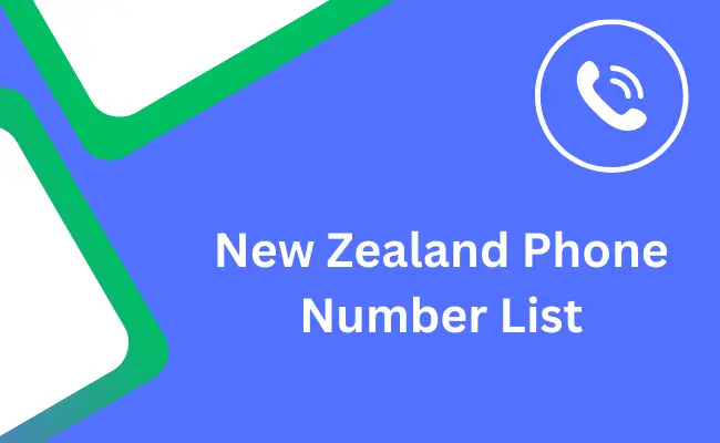 New zealand phone number list