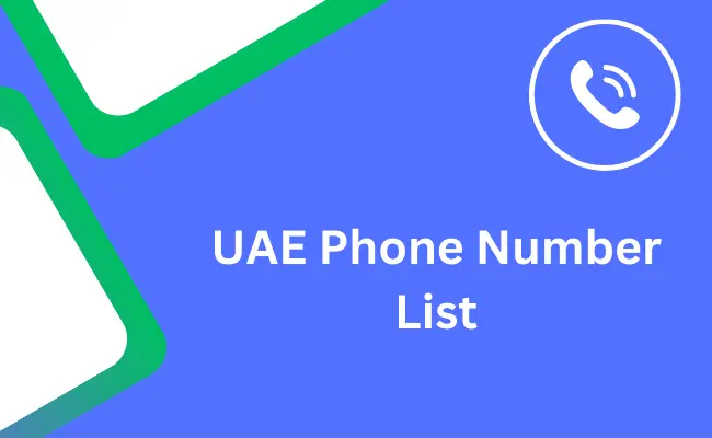 Uae phone number list